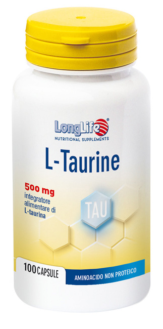 LONGLIFE L-TAURINE 500 MG 100 CAPSULE DI GELATINA DA 6,2 G - latuafarmacia.org
