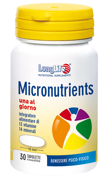 LONGLIFE MICRONUTRIENTS 30 TAVOLETTE RIVESTITE - latuafarmacia.org