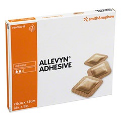 MEDICAZIONE IDROCELLULARE ADESIVA STERILE ALLEVYN ADHESIVE ALTAMENTE ASSORBENTE IN SCHIUMA DI POLIURETANO A STRUTTURA TRISTRATIFICATA 7,5X7,5CM 3 PEZZI - latuafarmacia.org