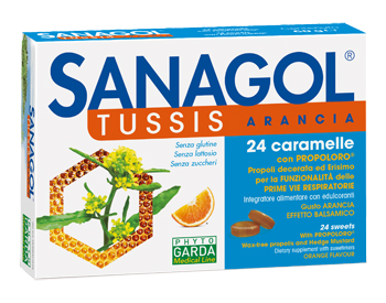 SANAGOL TUSSIS ARANCIA 24 CARAMELLE - latuafarmacia.org