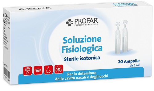 SOLUZIONE FISIOLOGICA STERILE ISOTONICA PROFAR 20 AMPOLLE DA 5 ML - latuafarmacia.org