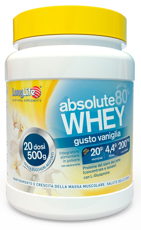 LONGLIFE ABSOLUTE WHEY VANIGLIA 500 G - latuafarmacia.org