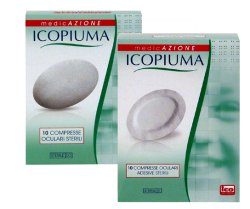 ICOPIUMA GARZA COMPRESSA OCULARE DI COTONE 10 PEZZI - latuafarmacia.org