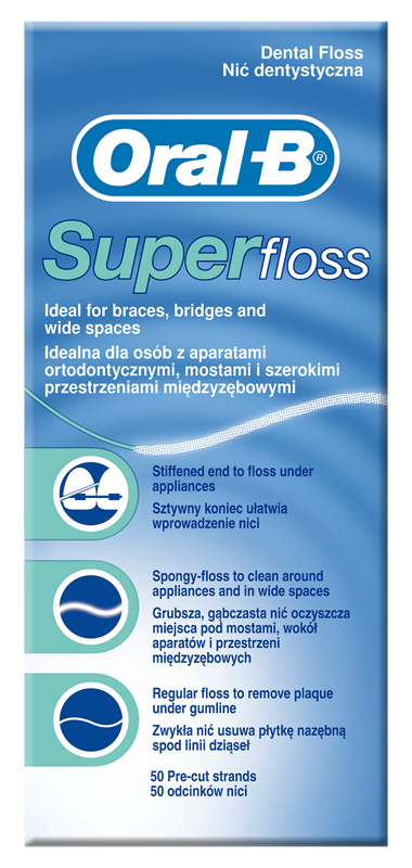 ORALB SUPERFLOSS FILO INTERDENTALE 50 FILI - latuafarmacia.org