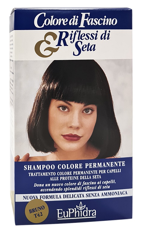 EUPHIDRA COLORE DI FASCINO & RIFLESSI DI SETA SHAMPOO COLORE PERMANENTE 42 BRUNO 120 ML - latuafarmacia.org
