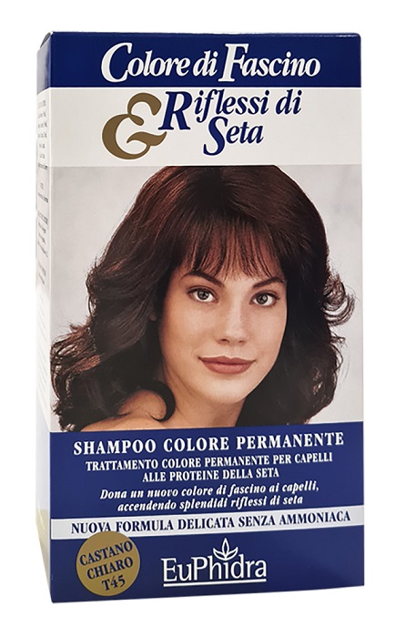 EUPHIDRA COLORE DI FASCINO & RIFLESSI DI SETA SHAMPOO COLORE PERMANENTE 45 CASTANO CHIARO 120 ML - latuafarmacia.org