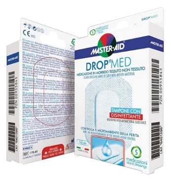 MEDICAZIONE COMPRESSA AUTOADESIVA DERMOATTIVA IPOALLERGENICA AERATA MASTER-AID DROP MED 10,5X30 3 PEZZI - latuafarmacia.org
