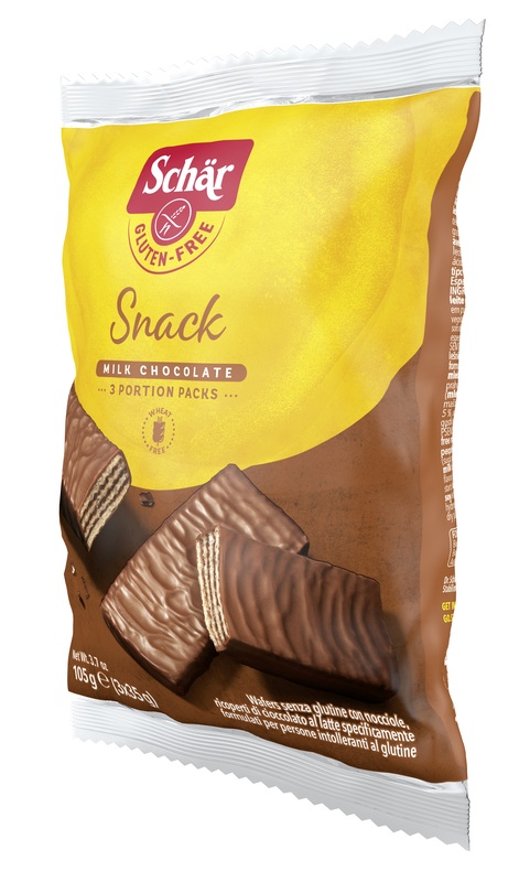 SCHAR SNACK CON CIOCCOLATO AL LATTE E NOCCIOLE 3 WAFER X 35 G - latuafarmacia.org