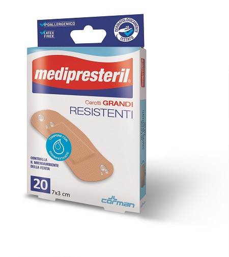 CEROTTO GRANDE MEDIPRESTERIL RESISTENTE 7X3CM 20 PEZZI - latuafarmacia.org