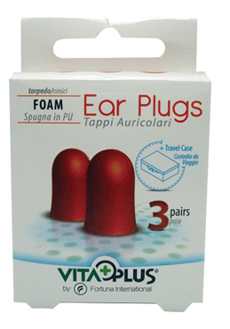 TAPPI AURICOLARI SPUGNA CONICI 3 COPPIE + CUSTODIA - latuafarmacia.org