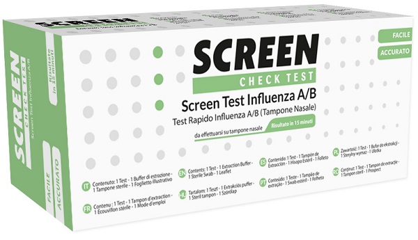 SCREEN TEST RAPIDO VIRUS INFLUENZA A/B TAMPONE NASALE/FARINGEO - latuafarmacia.org