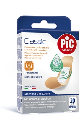 CEROTTO PIC CLASSIC 19X72 MM ANTIBATTERICO 20 PEZZI - latuafarmacia.org