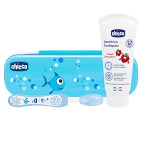 CHICCO SET DENTALE AZZURRO CON FLUORO - latuafarmacia.org
