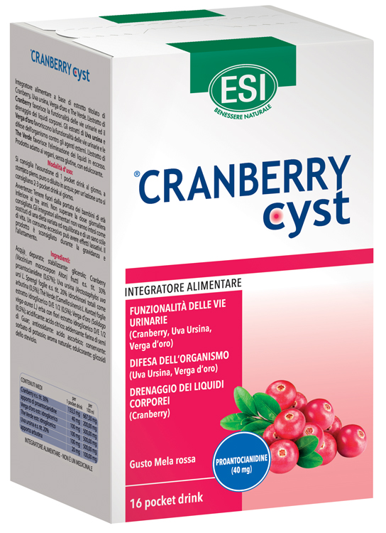ESI CRANBERRY CYST POCKET DRINK 16 BUSTINE - latuafarmacia.org