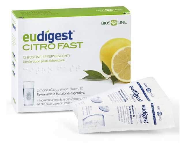 BIOSLINE EUDIGEST CITRO FAST 12 BUSTINE EFFERVESCENTI - latuafarmacia.org
