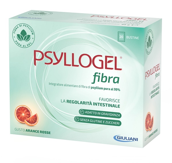 PSYLLOGEL FIBRA ARANCE ROSSE 10 BUSTINE 43 G - latuafarmacia.org