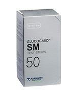 TEST STRIPS PER MISURAZIONE GLICEMIA GLUCOCARD SM 50 PEZZI - latuafarmacia.org