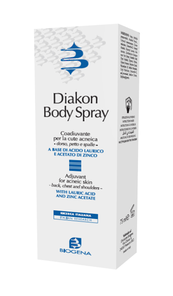 DIAKON BODY SPRAY COADIUVANTE CUTE ACNEICA DORSO PETTO E SPALLE 75 ML - latuafarmacia.org