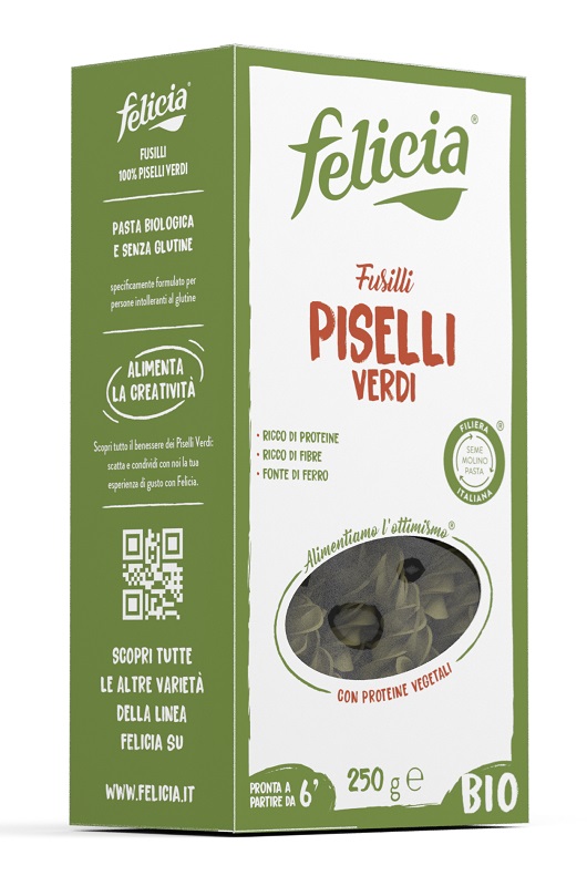 FELICIA BIO FUSILLI PISELLI VERDI 250 G - latuafarmacia.org