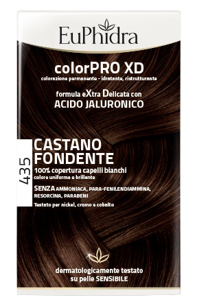 EUPHIDRA COLORPRO XD 435 CASTANO FONDENTE GEL COLORANTE CAPELLI IN FLACONE + ATTIVANTE + BALSAMO + GUANTI - latuafarmacia.org