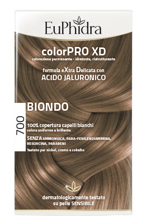 EUPHIDRA COLORPRO XD 700 BIONDO GEL COLORANTE CAPELLI IN FLACONE + ATTIVANTE + BALSAMO + GUANTI - latuafarmacia.org