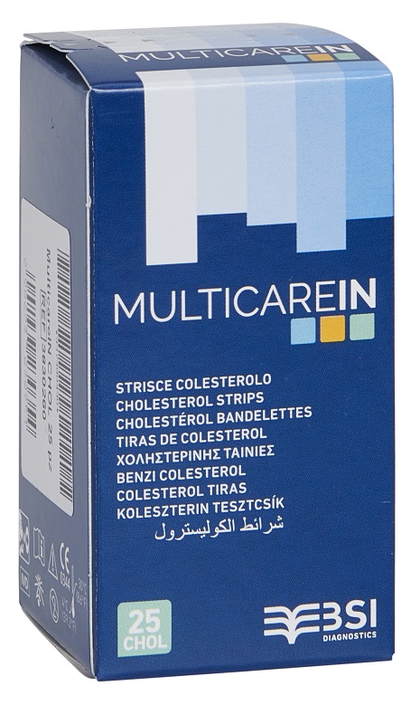TEST COLESTEROLEMIA MULTICARE IN COLESTEROLO IN STRISCE CON ASPIRAZIONE CAPILLARE 25 PEZZI - latuafarmacia.org
