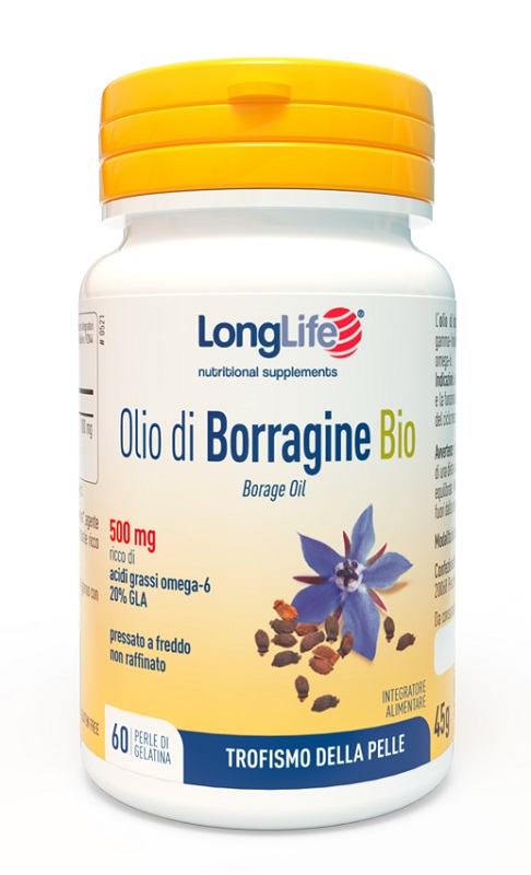 LONGLIFE OLIO BORRAGINE BIO 60 PERLE IN GELATINA - latuafarmacia.org