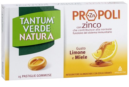 TANTUM VERDE NATURA 15 PASTIGLIE GOMMOSE LIMONE & MIELE - latuafarmacia.org