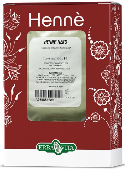 HENNE COLORANTE CAPELLI NERO 100 G - latuafarmacia.org