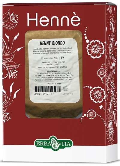 HENNE COLORANTE CAPELLI BIONDO 100 G - latuafarmacia.org