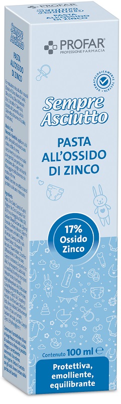 PROFAR SEMPRE ASCIUTTO PASTA ALL'OSSIDO DI ZINCO 17% 100 ML - latuafarmacia.org