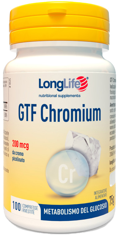 LONGLIFE GTF CHROMIUM 100 COMPRESSE RIVESTITE - latuafarmacia.org
