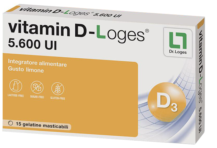 VITAMIN D-LOGES 15 GELATINE MASTICABILI GUSTO LIMONE - latuafarmacia.org