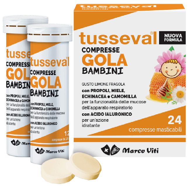 TUSSEVAL GOLA BAMBINI 24 COMPRESSE - latuafarmacia.org