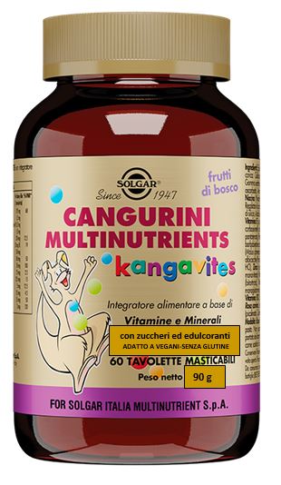 CANGURINI MULTINUTRIENTS FRUTTI BOSCO 60 TAVOLETTE MASTICABILI - latuafarmacia.org