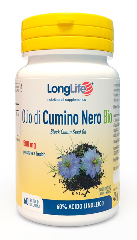 LONGLIFE OLIO DI CUMINO NERO BIO 60 PERLE IN GELATINA - latuafarmacia.org