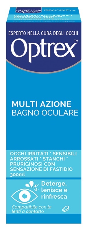 BAGNO OCULARE OPTREX MULTI AZIONE 300 ML + OCCHIERA FLESSIBILE - latuafarmacia.org