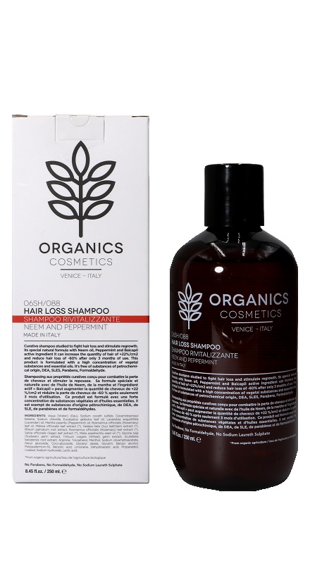 ORGANICS PHARM HAIR LOSS SHAMPOO NEEM OIL AND PEPPERMINT 250 ML - latuafarmacia.org