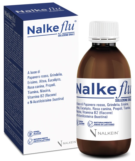 NALKEFLU SOLUZIONE ORALE 200 ML + 1  BUSTINA DA 2,5 G - latuafarmacia.org