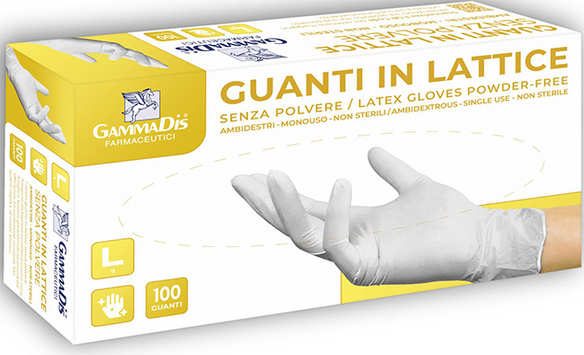 GUANTI LATTICE SENZA POLVERE SMALL 100 PEZZI GAMMADIS - latuafarmacia.org
