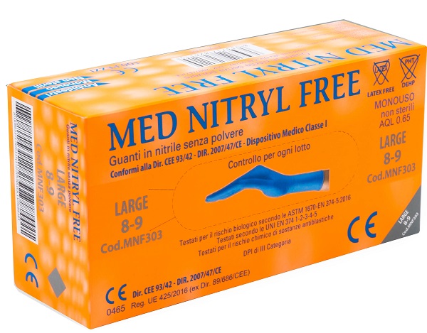 GUANTI NITRILE SENZA POLVERE LARGE 100 PEZZI GAMMADIS - latuafarmacia.org