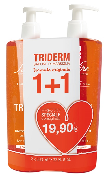 TRIDERM SAPONE DI MARSIGLIA BIPACK 2 FLACONI DA 500 ML - latuafarmacia.org
