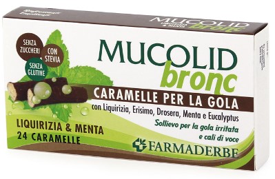 MUCOLID BRONC MENTA & LIQUIRIZIA 24 CARAMELLE - latuafarmacia.org