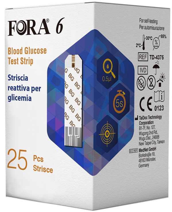 STRISCE MISURAZIONE GLICEMIA FORA 6 CONNECT BOX DA 25 PEZZI - latuafarmacia.org