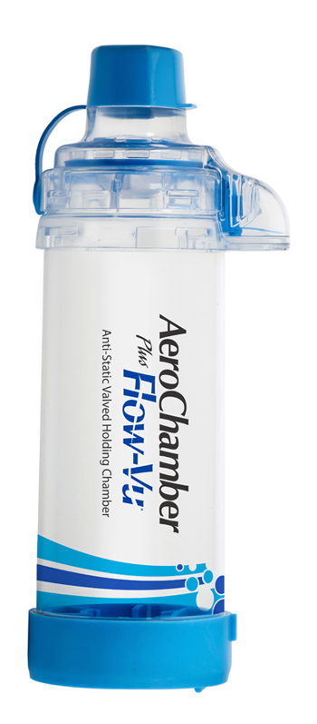 CAMERA DI TENUTA CON VALVOLA AEROCHAMBER PLUS FLOW PER ADULTI 5+ ANNI - latuafarmacia.org