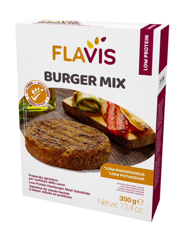 FLAVIS BURGER MIX PREPARATO APROTEICO PER SOSTITUTO DELLA CARNE 350 G - latuafarmacia.org