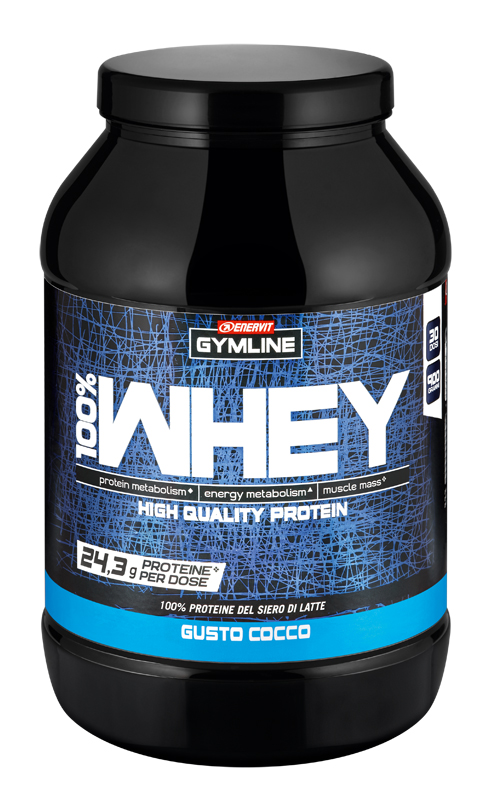 GYMLINE 100% WHEY CONCENTRATE COCCO 900 G - latuafarmacia.org