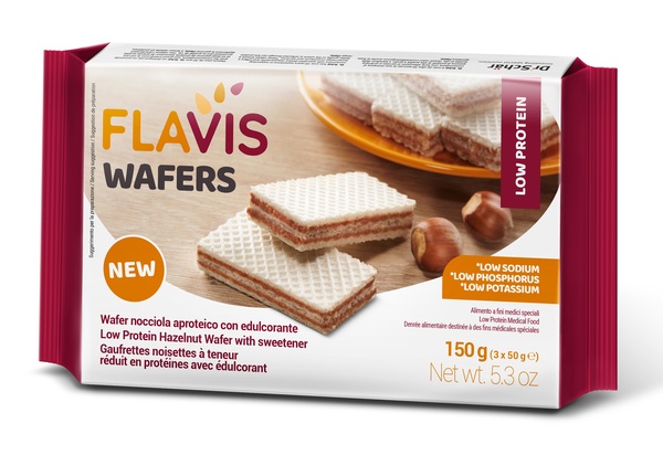 FLAVIS WAFERS NOCCIOLA APROTEICO 3 PORZIONI DA 50 G - latuafarmacia.org