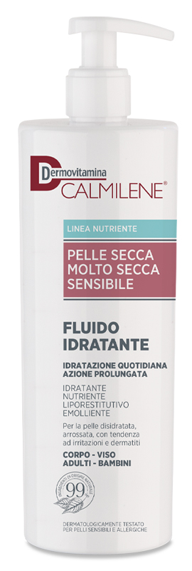 DERMOVITAMINA CALMILENE FLUIDO IDRATANTE PER PELLE SECCA, MOLTO SECCA E SENSIBILE 500 ML - latuafarmacia.org