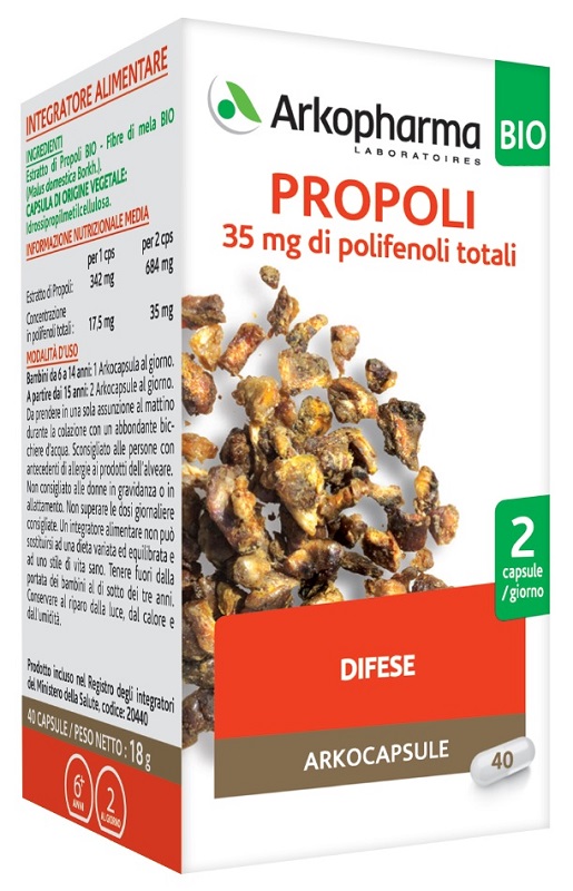 ARKOPHARMA PROPOLI BIO 40 CAPSULE - latuafarmacia.org